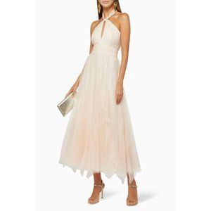 BCBG Almond Pink Gown, Beautiful Layered Tulle, Size 4, NWT